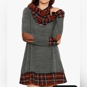 Gray Plaid Dress